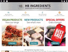 Tablet Screenshot of hbingredients.co.uk